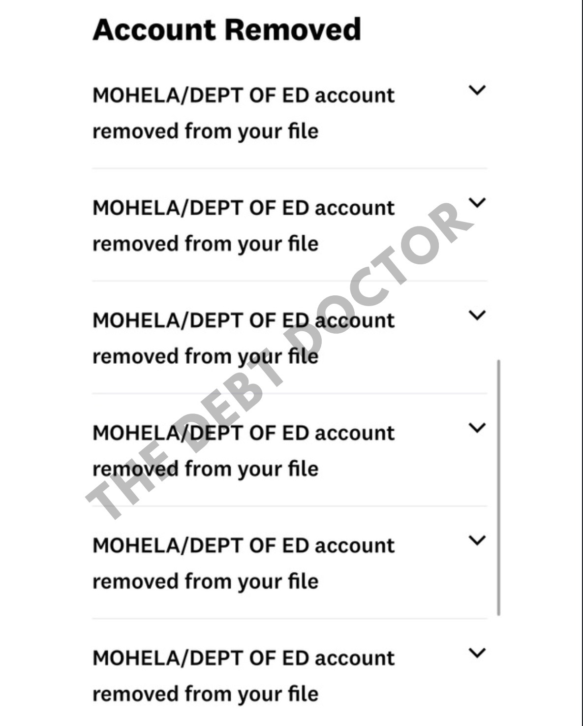 MOHELA / Department of Education removed — additional document